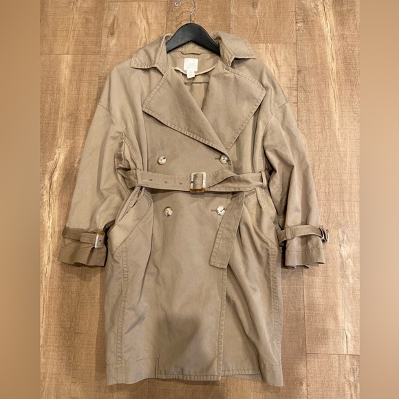 H&M khaki trendy trench coat - Picture 1 of 10